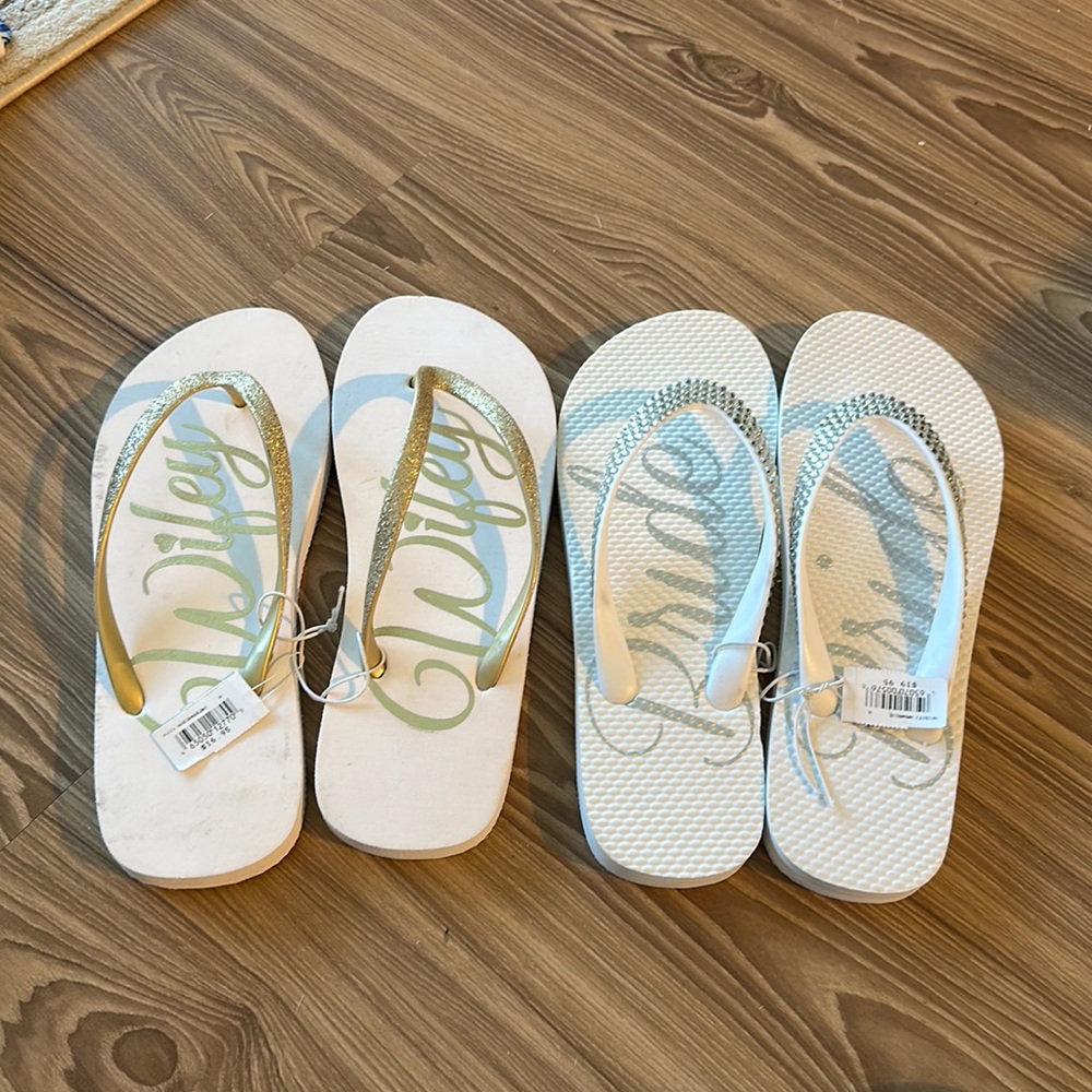 Bride and Wifey Flip Flops